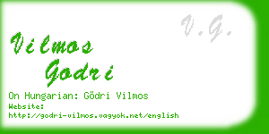 vilmos godri business card