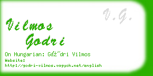 vilmos godri business card